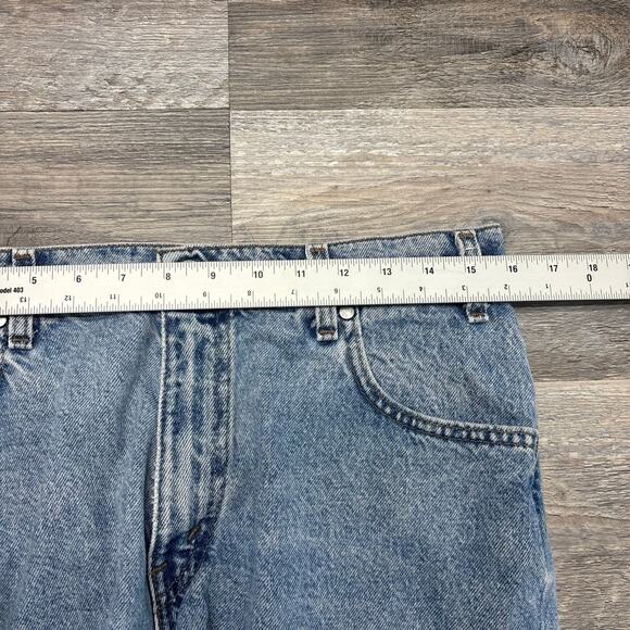 Vintage 90s Levis Silver Tab Lean Blue Womens 32" High Rise Cutoff‎ Shorts USA - Picture 6 of 10